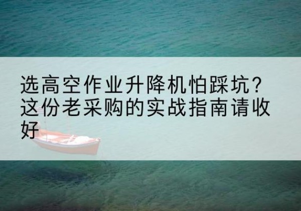 正宁高空作业升降机厂家推荐-选高空作业升降机怕踩坑？这份老采购的实战指南请收好