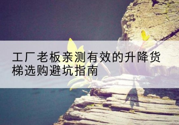 正宁升降货梯怎么选-工厂老板亲测有效的升降货梯选购避坑指南
